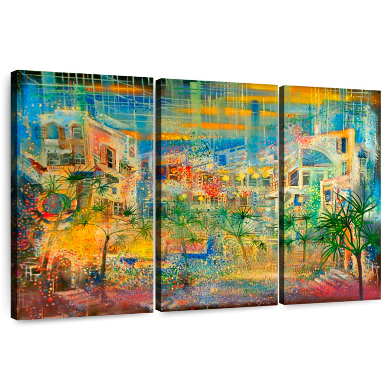 Avery Abstract Carnival Scene, 28" H x 45" W