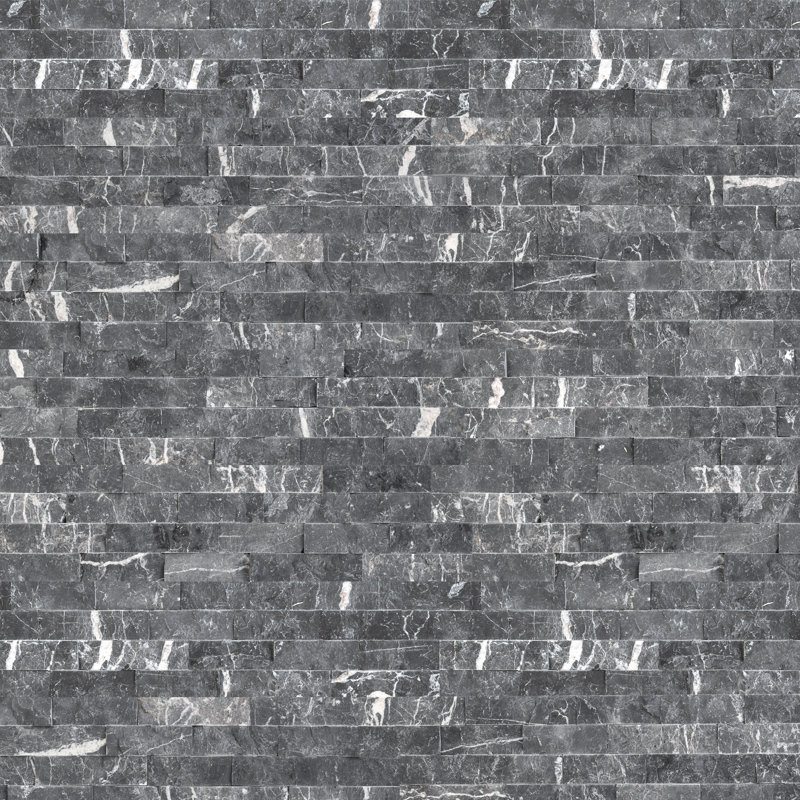 Stonecrest 6 in. x 24 in. Split Face Natural Stone Ledger Panel Wall Tile, Cavern Oscuro