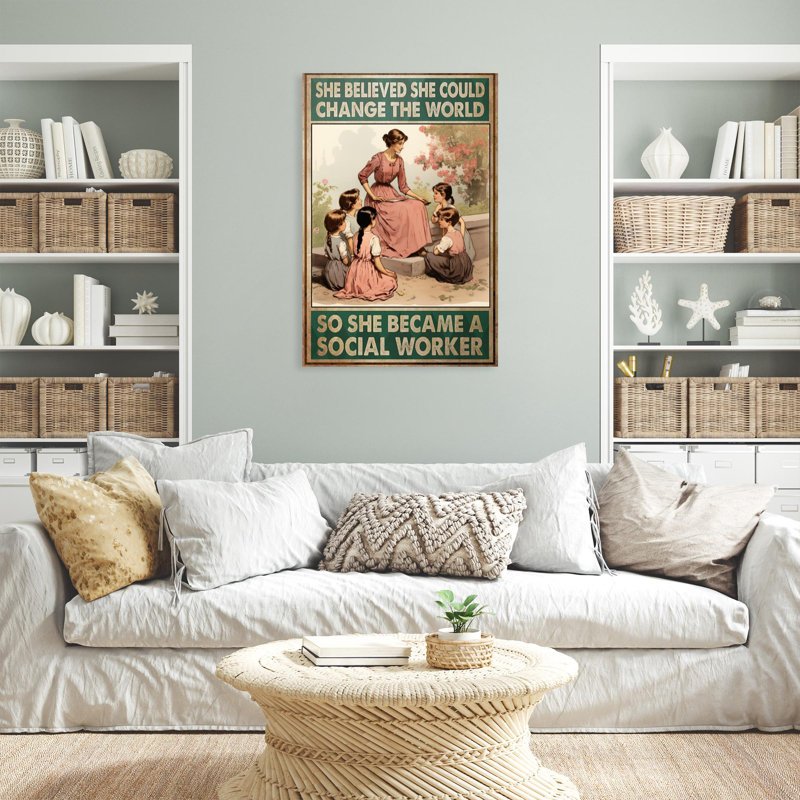 Marthese She Became A Social Worker sur impression sur toile, H 36 po x l 24 po x P 1,25 po