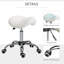 Tabouret de salon roulant crème blanc