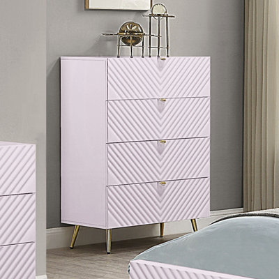 Armoire ACME Gaines, finition rose ultrabrillante
