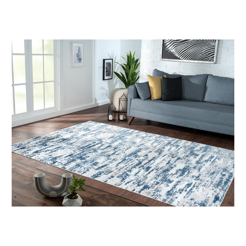 Tapis tissé bleu marine Milano