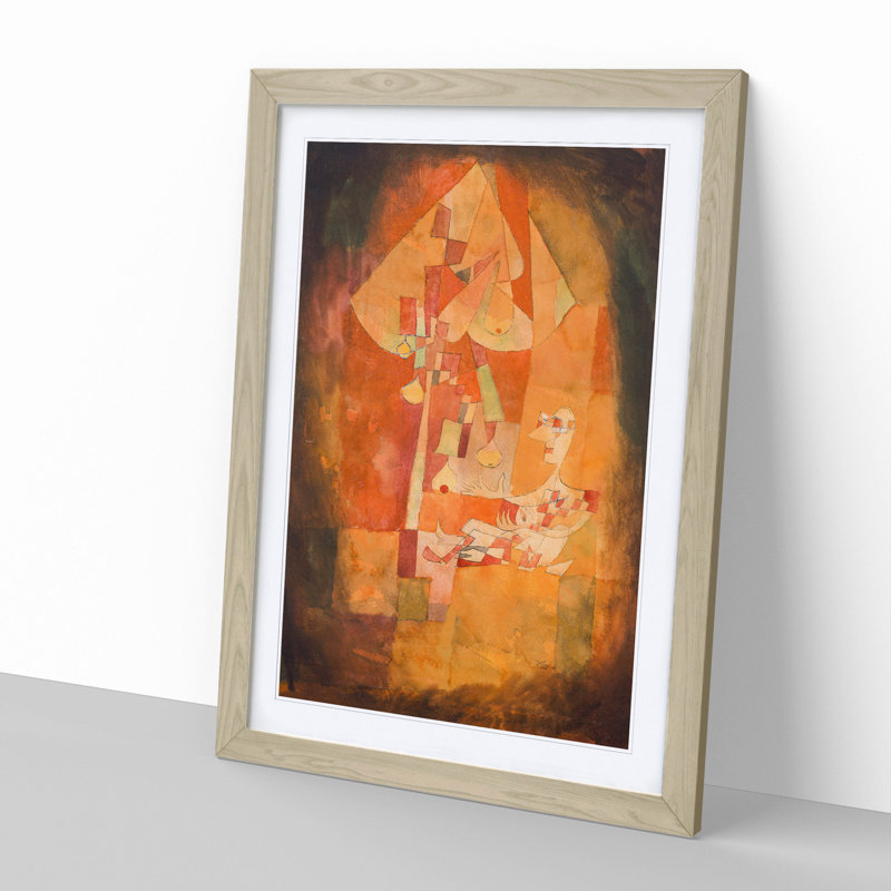 The Man Under the Pear Tree by Paul Klee - Picture Frame Painting, Oak Framed, 48cm H x 36cm W x 2cm D