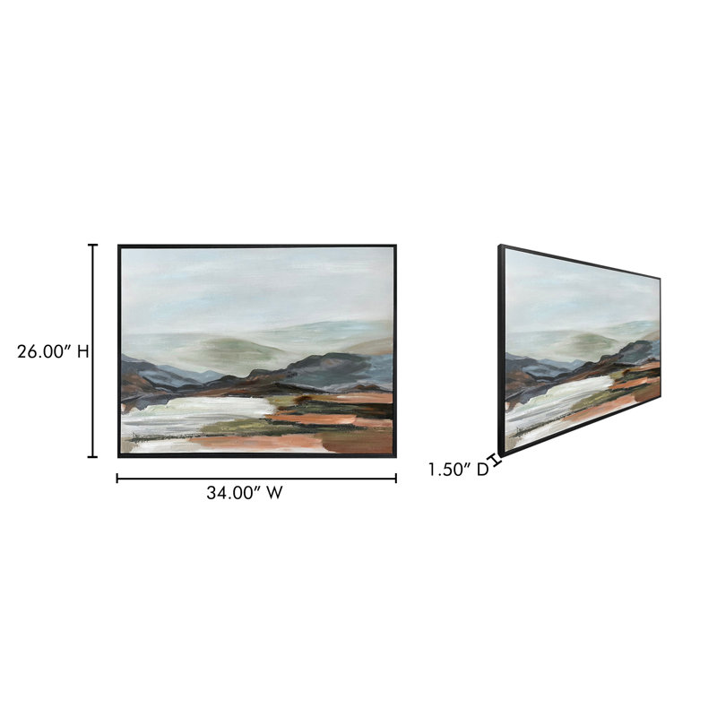 Hillside Framed Painting Multicolor