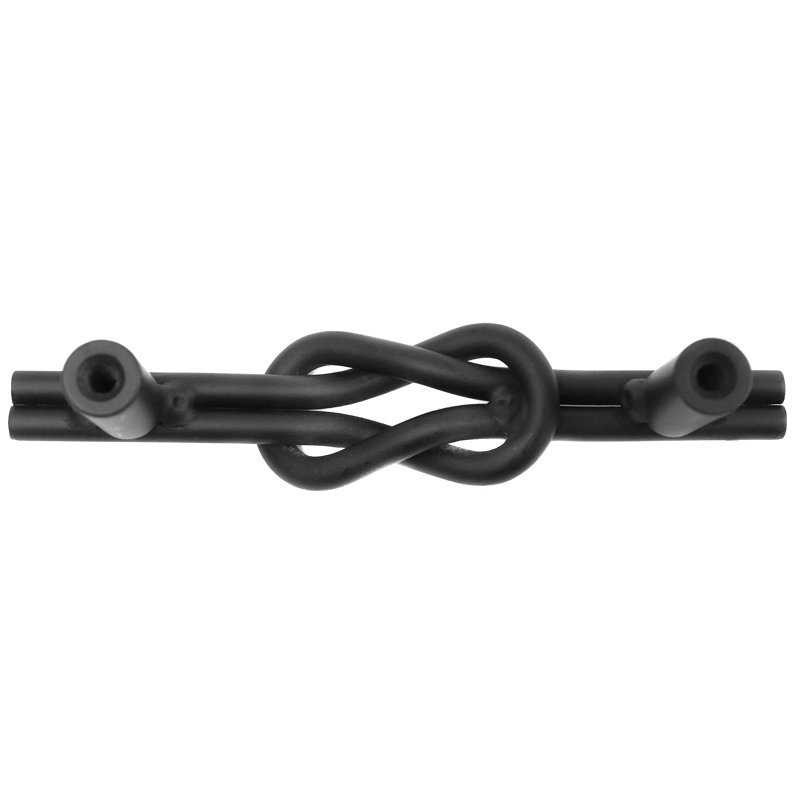 Matte Black Steel Knot Bar Pull with Mounting Hardware
