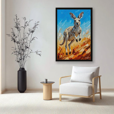 Canvas Wall Art Australia Kangaroo Wild Art Print-2 Vintage Poster Print Home Decor
