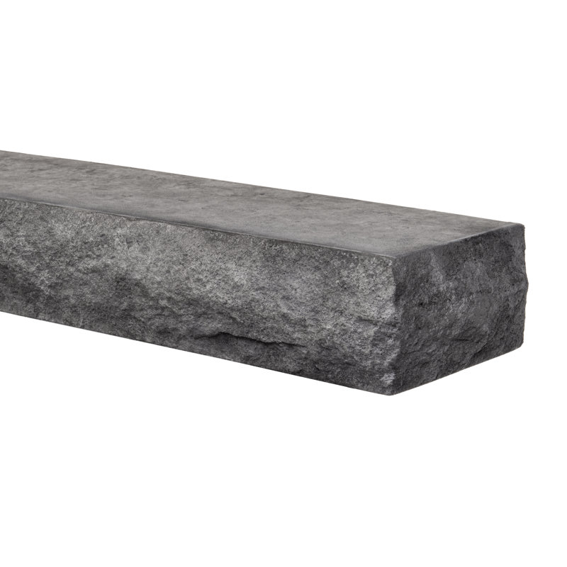 Natural Cut Stone Edge Non-Combustible Mantel Shelf, 60", Greystone