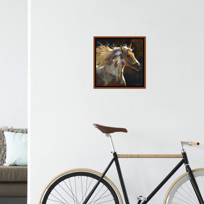 Spirit Spirit, art encadré, H 18 po x l 18 po x 1,5 po, Toile classique avec cadre brun