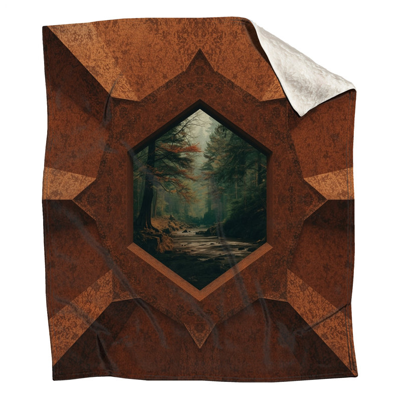Couvertures Hexagon Forest View, L 50 po x H 60 po