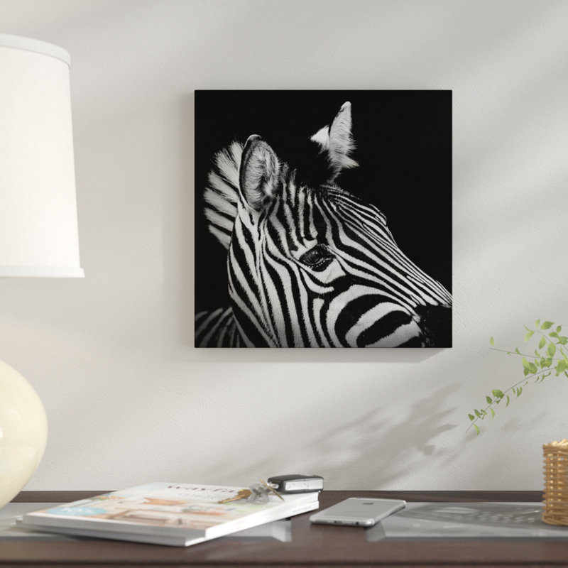« zèbre ii », reproduction de photo sur toile, H 12 po x l 12 po x P 0,75 po, Toile tendue, Pas de tapis