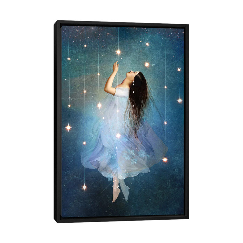 « star marin », impression sur toile tendue, H 26 po x l 18 po x P 1,5 po, Toile avec cadre noir, Pas de tapis