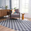 Tapis bleu en polyester tissé à la machine Brunetti-1591500929