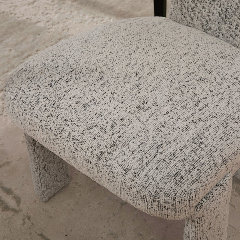 Ensemble de chaises de salle à manger modernes en chenille de 22,05 pouces de largeur avec pieds en bois d'hévéa pour divers espaces