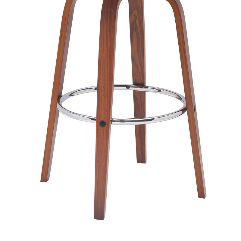 Aylis Swivel Upholstered Counter Stool, Brown, Brown, Bar Stool (30” Seat Height)