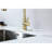 Kitchen Faucet With Pull Out Spray, Brushed Gold Glowing, Stainless Steel Energy, 360 Rotating Discriminating Nozzle, Corrosion And Rust Admitted, Single Handle Inspected Spray Faucet, Lustre,
