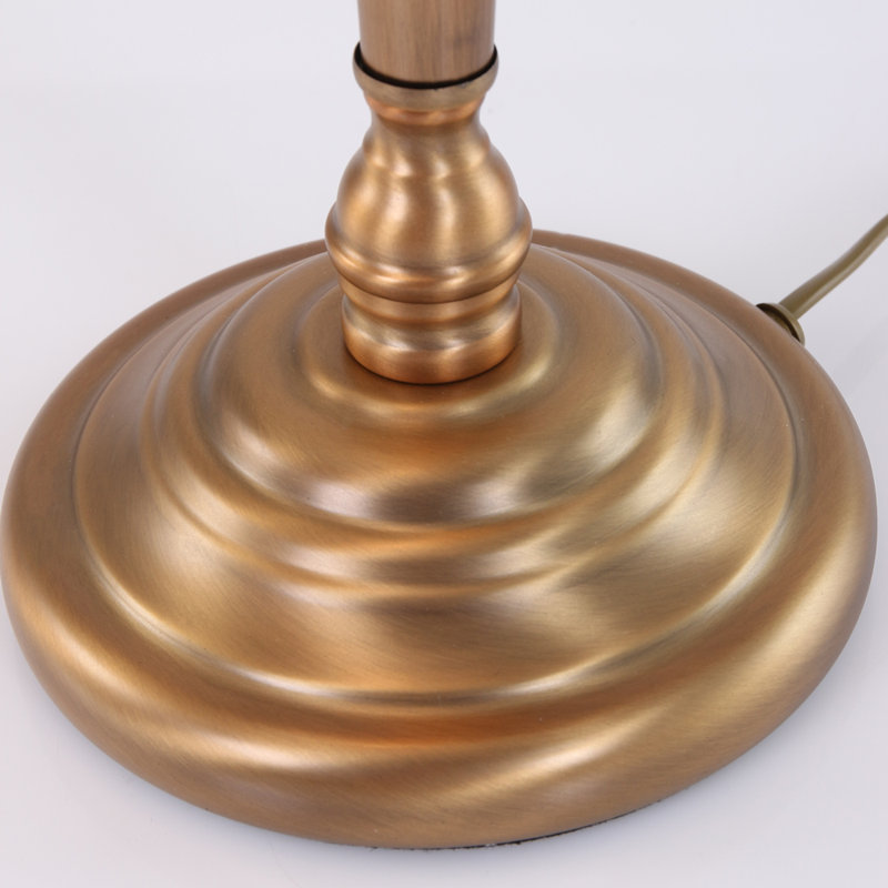 Classic Metal Bankers Lamp, Green frame / bronze shade