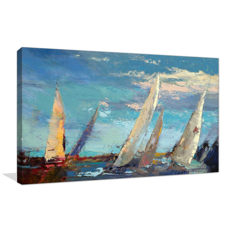 Magnificence par - Peinture, Toile tendue, H 36 po x l 60 po x P 1,5 po