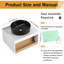 Meuble-lavabo mural 24 po avec lavabo en céramique moderne et tablette ouverte 24 po-130121661