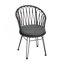 TAVON CHAIR, 2PCS avec 2 coussins, gris