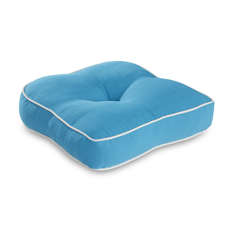 Adelphine Outdoor 4'' Dining Chair Seat Cushion, Hawaiian Ocean
