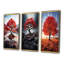 «Coral Tree Maple Symphony», 3 pièces sur toile-444678346-444678347