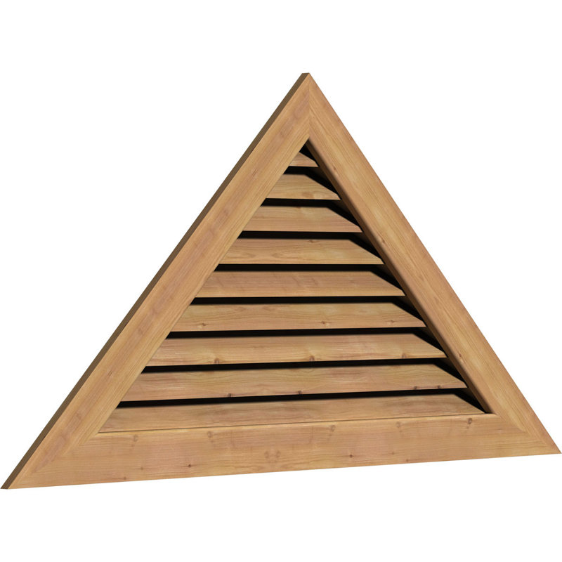 Ekena Millwork Wood Vent Cover, 40" H x 80.13" W (RO: 34" H x 68" W), Unfinished Western Red Cedar (Smooth)