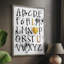 «Alphabet Love», reproduction encadrée - bois massif-1106841009