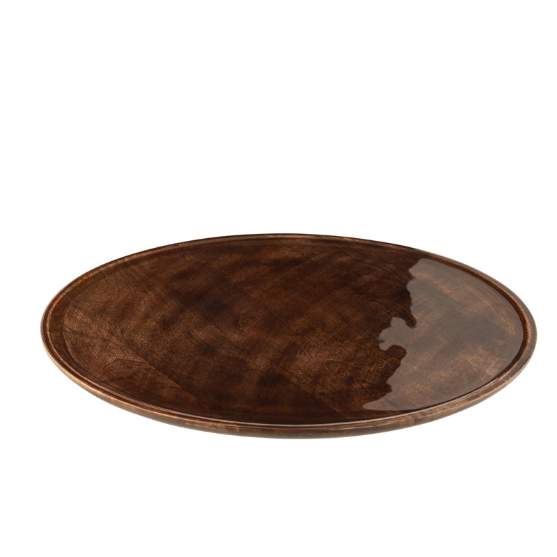 Wood Decorative Plate, Brown