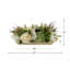 Assorted Hydrangea, Heather, Pampas And Wheat In A Oblong Wooden Container
