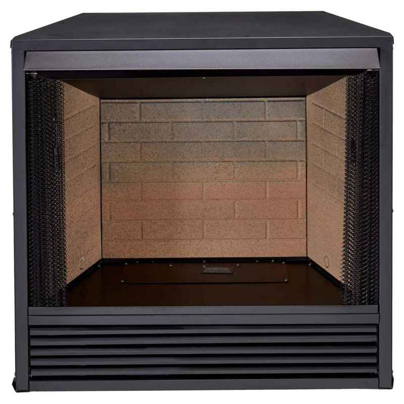 ProCom 36" Black Ventless Gas Firebox with Mantel