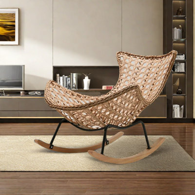 PE alloy woven rocking chair