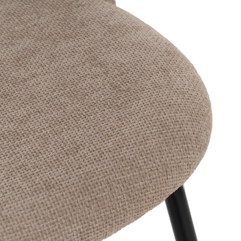 Keokuk 47cm H Polyester Upholstered Upholstered Back Side Chair, Beige