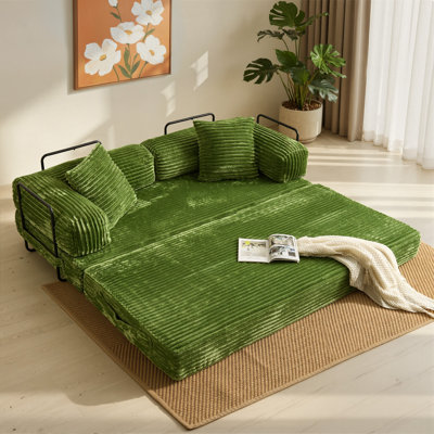 80.5" Convertible Sofa Bed With Pillows
