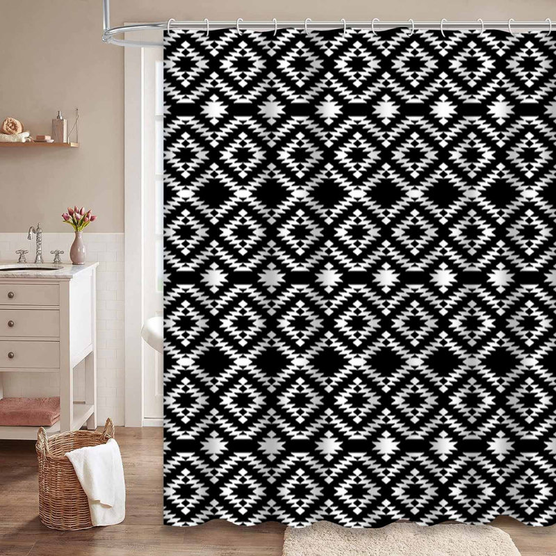 Rideau de douche Aztec, L 72 po x l 78 po