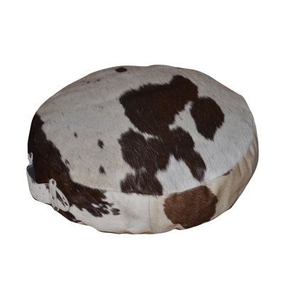NERO Round Cowhide Floor Cushion
