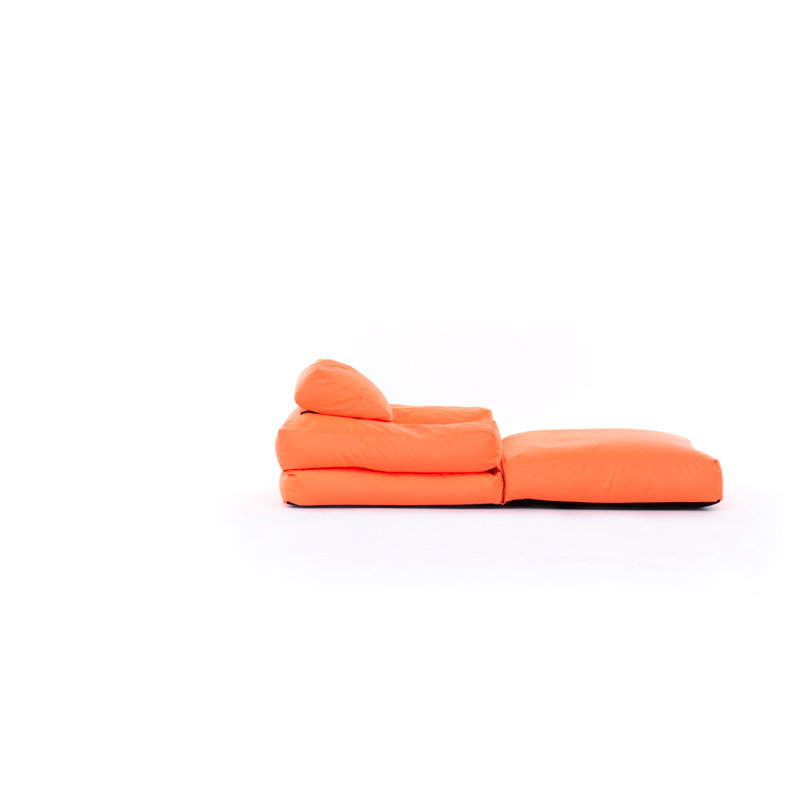 Fauteuil futon large de 35,4 po Elvin, Mélange de polyester orange