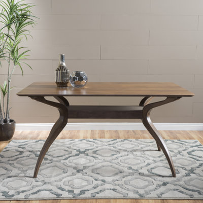 Table de salle à manger en bois d'hévéa de 59,06 po Blakeslee