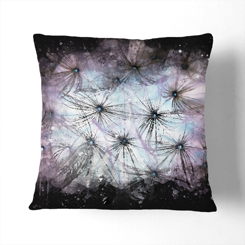 Floral Square Throw Cushion, 40cm H x 40cm W x 15cm D