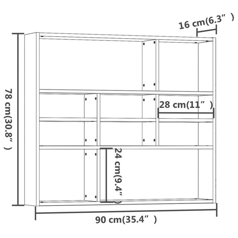Brinnon 10 Piece Cube Shelf, Oak