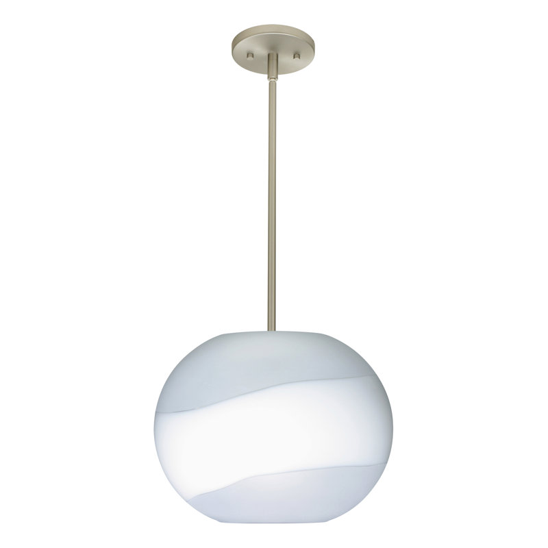 Jordo 1 - Light Single Pendant, Satin Nickel, Opal Matte, LED