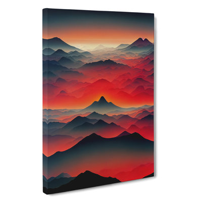 A Mountain Sunset No.6 - Unframed - Wrapped Canvas