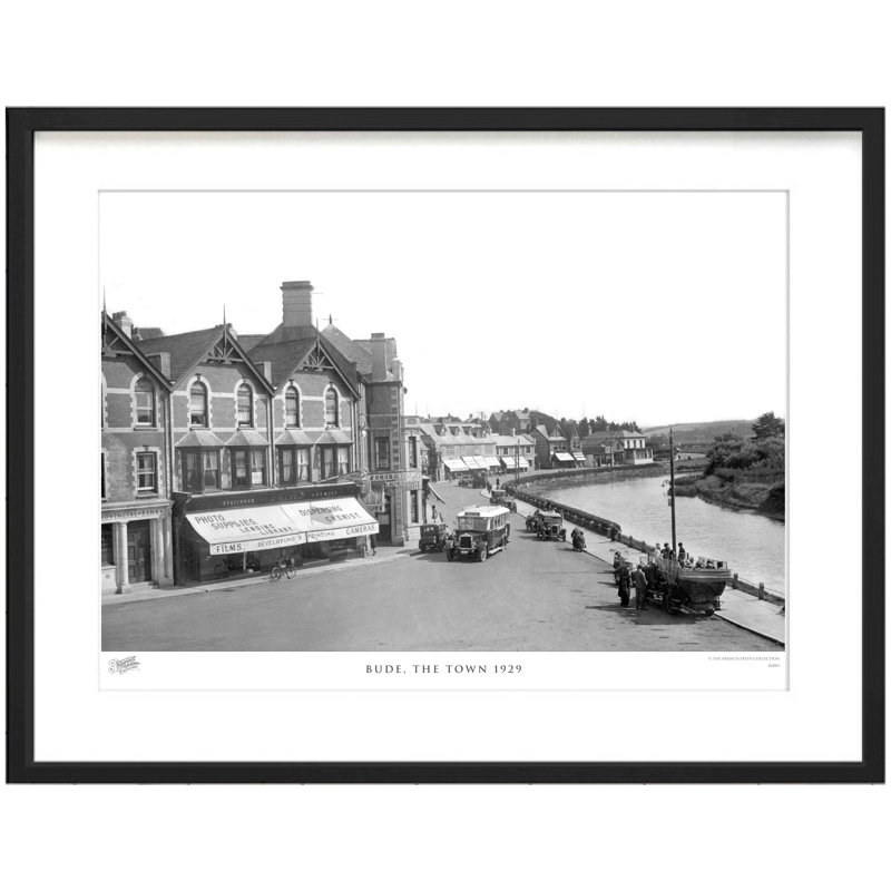 Bude, The Town 1929 - Single Picture Frame Print, 28cm H x 36cm W x 2.3cm D