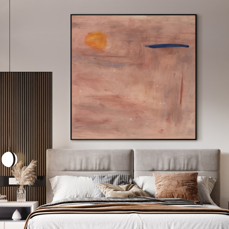 Extra Large Wall Art Fabric Print - Modern Abstract for Contemporary Home Artwork Decor for Living Room or Bedroom - "Frame Assembly Required (Unfinished Frame)"
