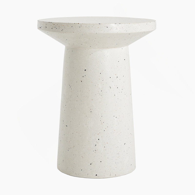 Petite table de bout, table d'appoint ronde pour l'intérieur et l'extérieur
