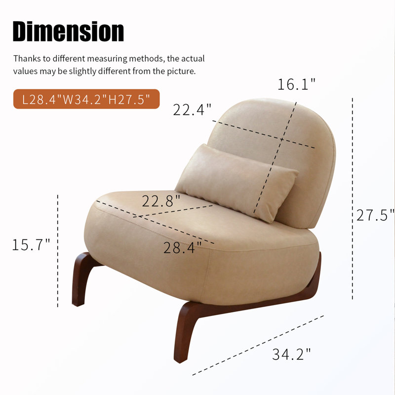 Chaise d'appoint rembourrée avec (ensemble de 2), Cream, 2