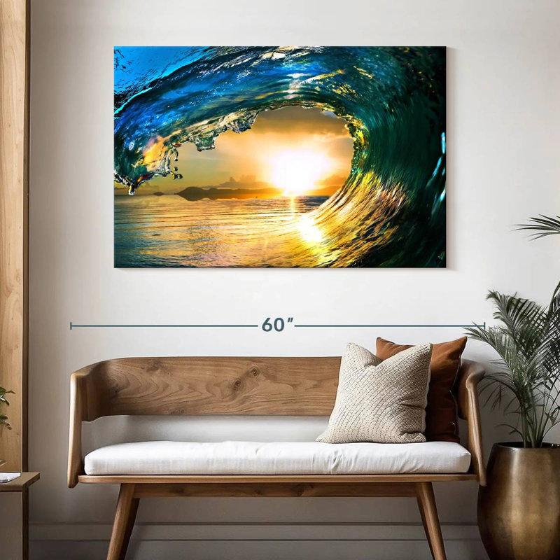 Gillard - Vague océanique dynamique, H 32 po x l 48 po