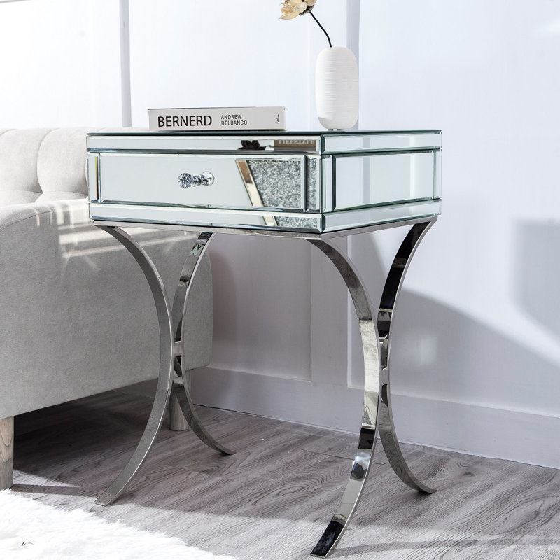 19.69'' W Metal Nightstand