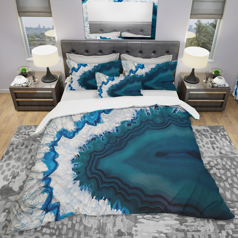 Ensemble de housse de couette moderne et contemporaine, Housse de couette double / grand et 2 taies