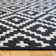 Tapis géométrique noir / blanc Boucher