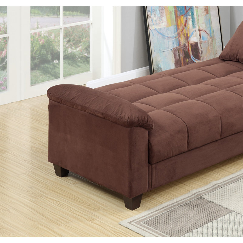 Brooklington Upholstered 87'' Sleeper Sofa, Chocolate Microfiber